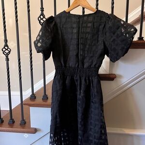 Black dress button front